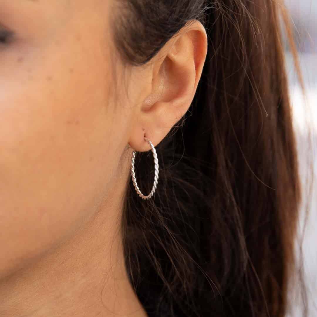 Simple Mia Twisted Hoop - Creolen (wasserfest)