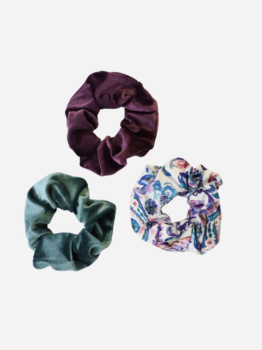 Teal Flower - Scrunchie Set