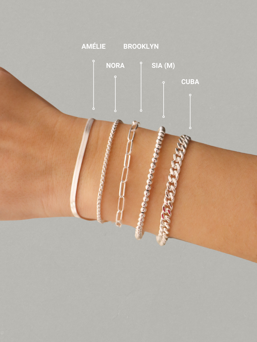 Personalized Letter Bracelet (wasserfest) - Rauchquarz