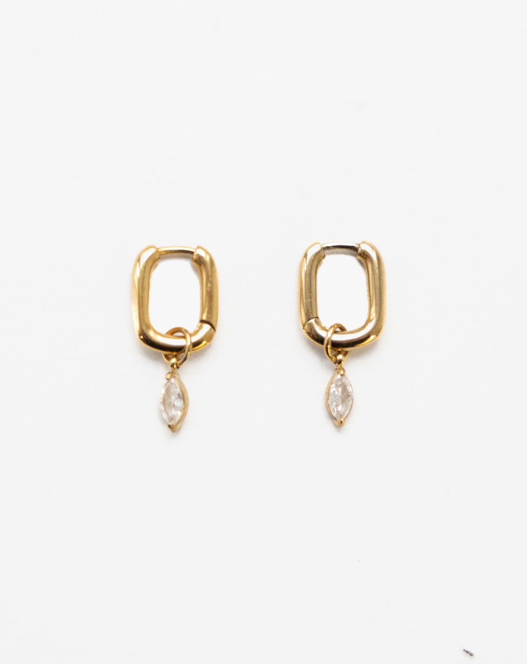 Personalized Madison Marquise Zircone Hoop - Creolen (wasserfest)