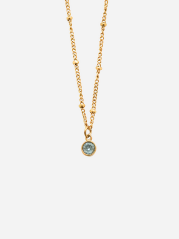 Personalized My Satellite Birthstone Necklace - Halskette (wasserfest)