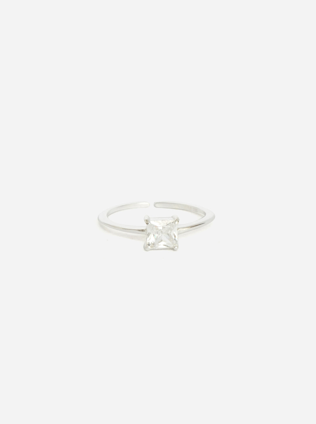 Square Crystal  Ring - Fingerring (wasserfest)