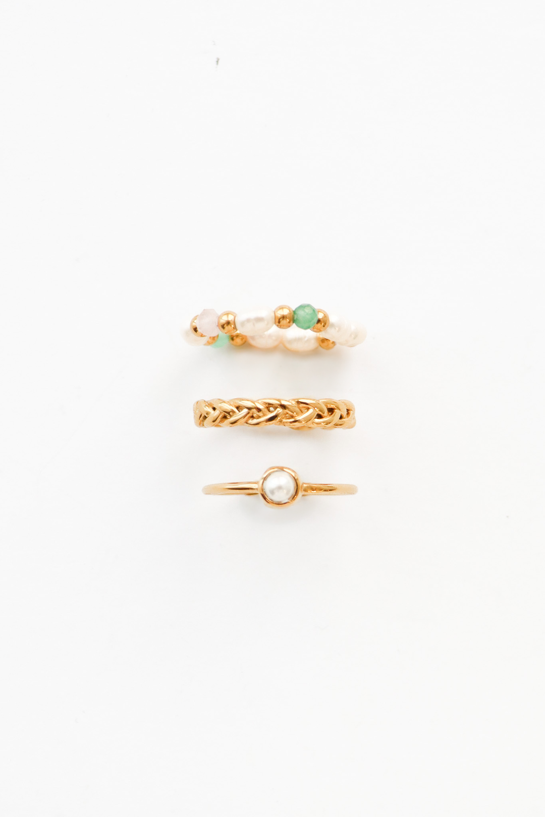 Adriana Santorini Braided Ring Set (wasserfest)