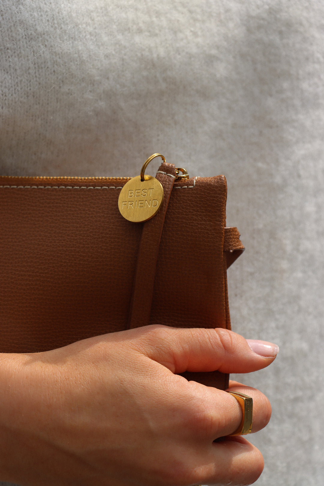 Personalized Bold Best Friend Charm (matt) - Anhänger (wasserfest)