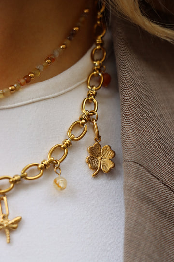 Personalized Filled Clover Charm - Anhänger (wasserfest)