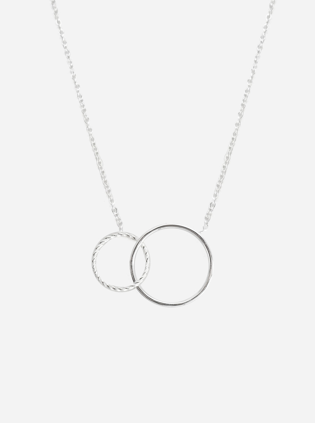 Big Two Circles Twisted Necklace - Halskette (wasserfest)