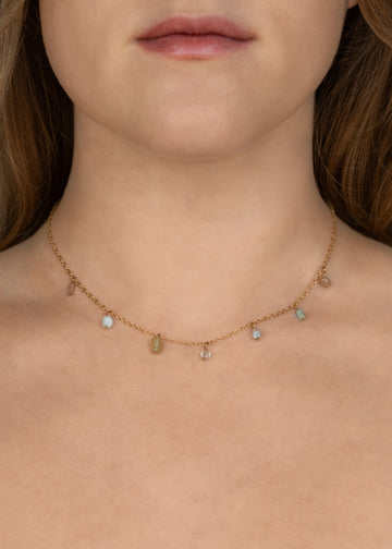 Boho Stones Necklace - Halskette (wasserfest)