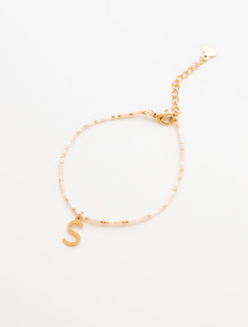 Personalized Capri rosa Letter Bracelet - Armband (wasserfest)