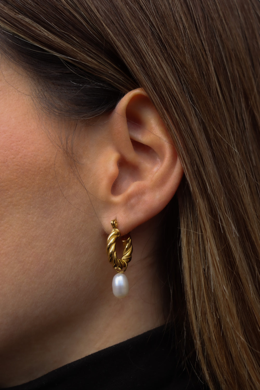 Chiara One Pearl Hoop - Creolen (wasserfest)