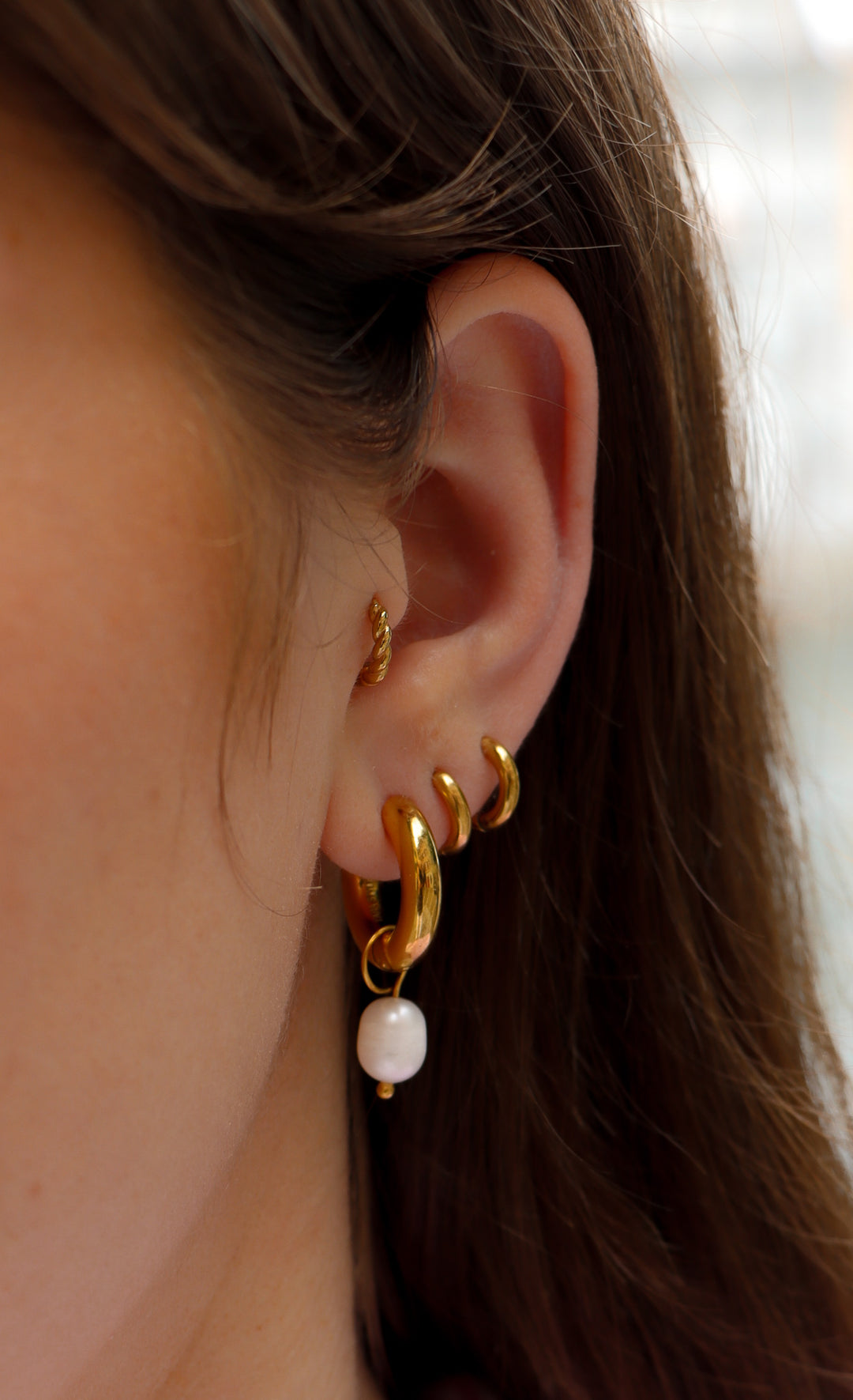 Coco One Pearl Hoop - Creolen (wasserfest)