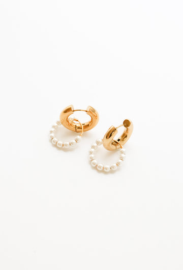 Coco Pearl Hoop - Creolen (wasserfest)