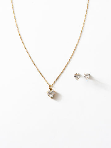 Crystal Heart Love Schmuckset (wasserfest)