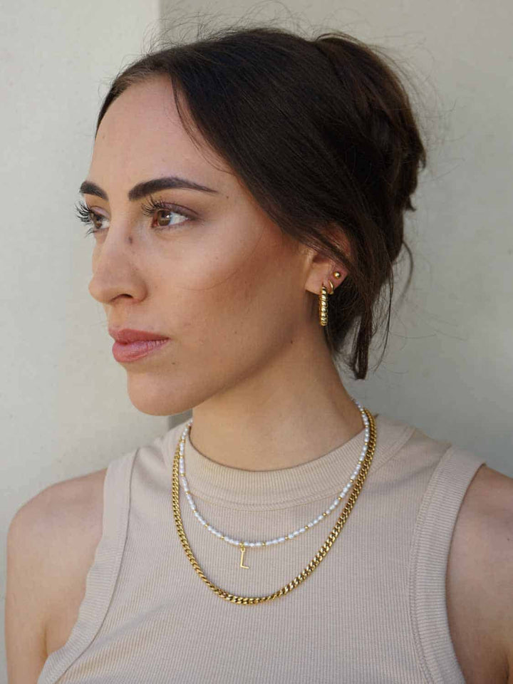 Personalized Sonia Pearl Love Letter Necklace - Perlenkette (waterproof)