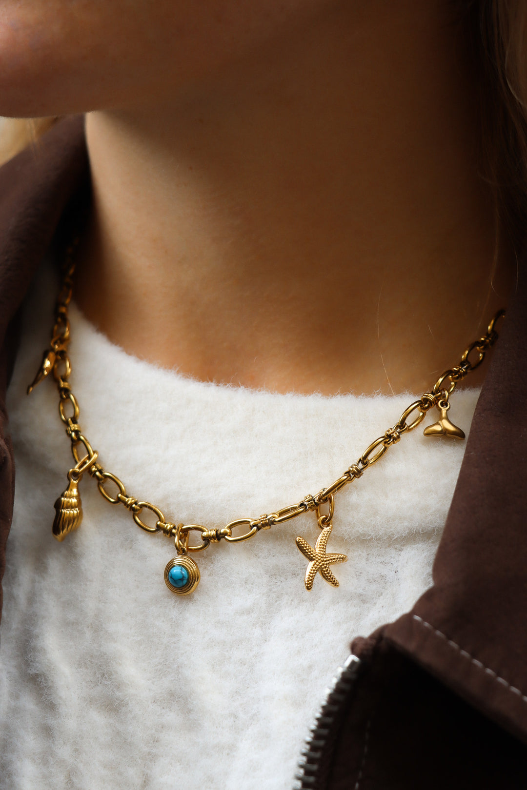 Personalized Vintage Dot Charm - Anhänger (wasserfest)