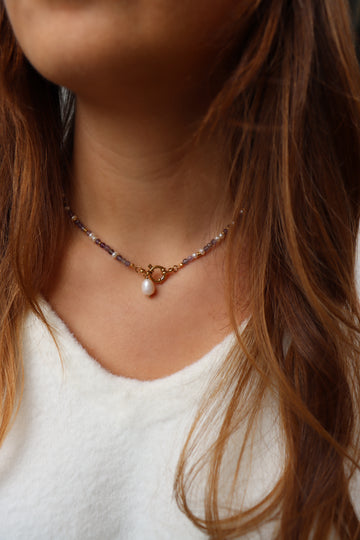 Santorini Lavendel Necklace - Halskette (wasserfest)