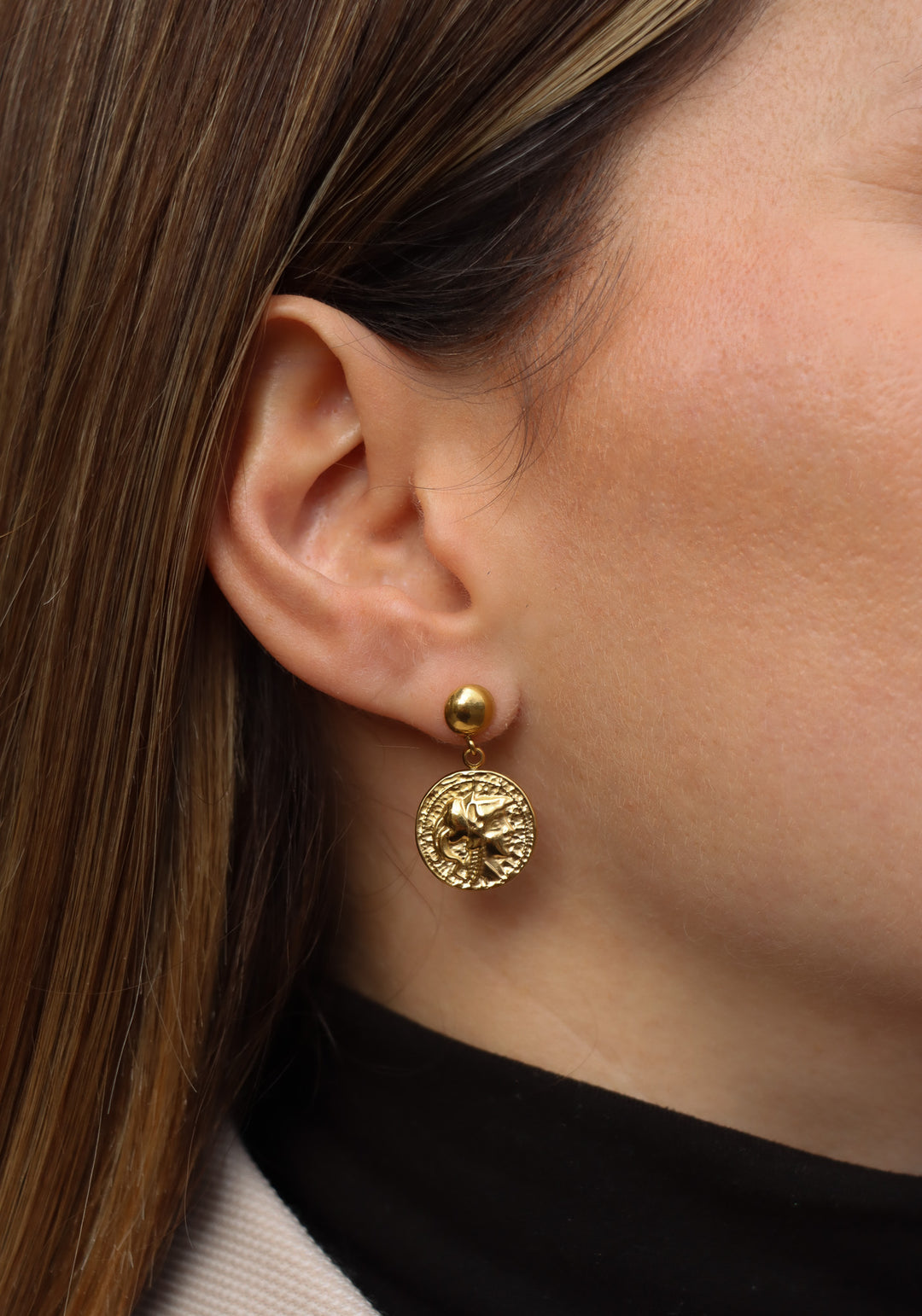 Big Athene Dome Studs - Ohrstecker (wasserfest)