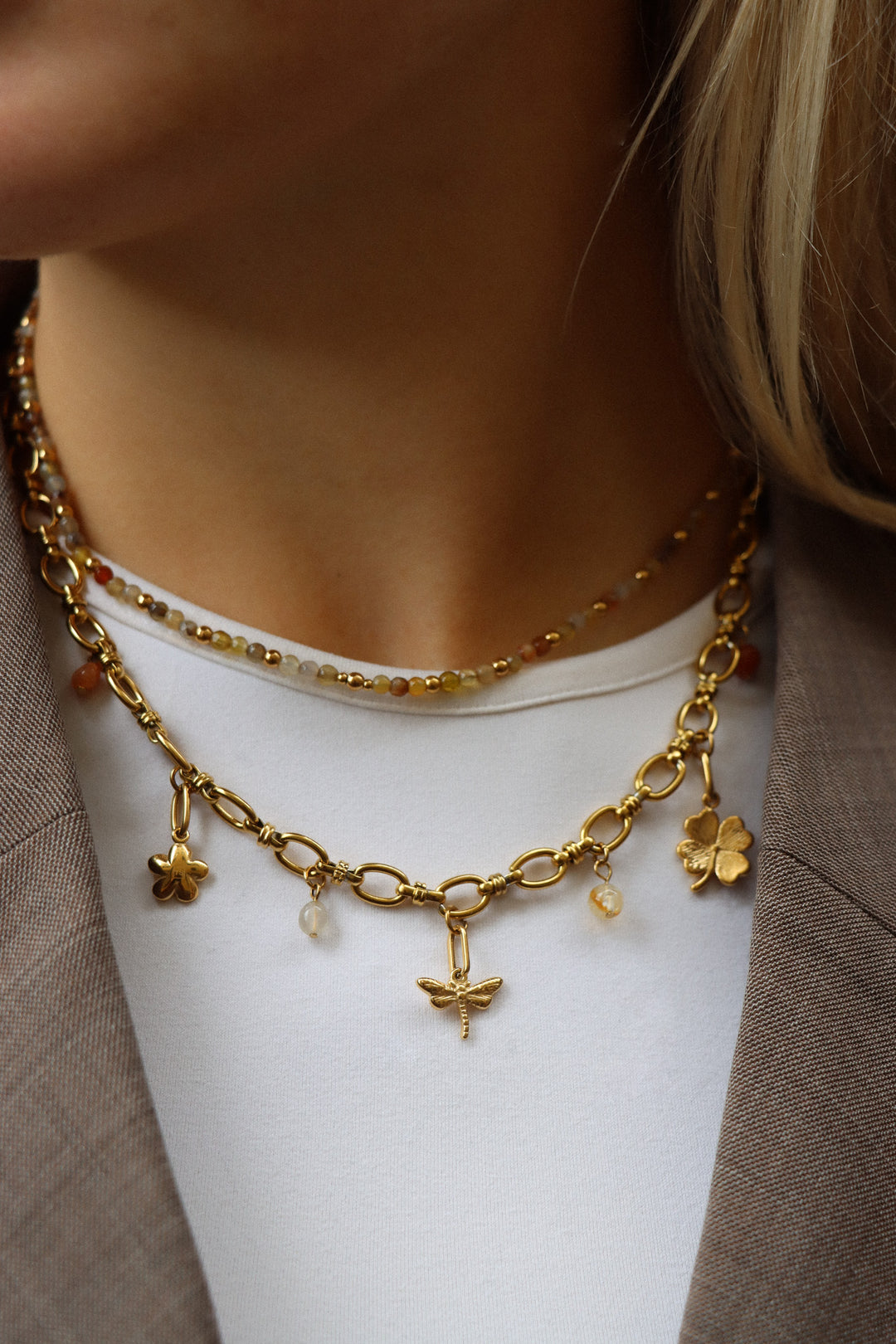 Personalized Filled Clover Charm - Anhänger (wasserfest)