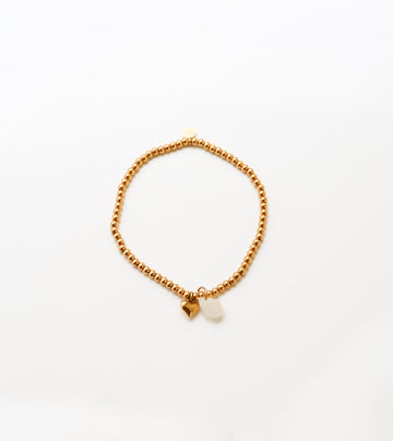 Personalized Sia Bold Heart Stone Bracelet - Armkette (wasserfest)