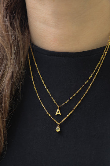 Personalized My Satellite Birthstone Necklace - Halskette (wasserfest)