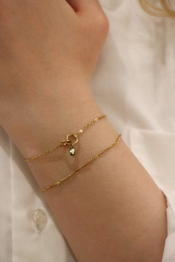 Personalized Two Circles Shiny Bracelet - Armkette (wasserfest)