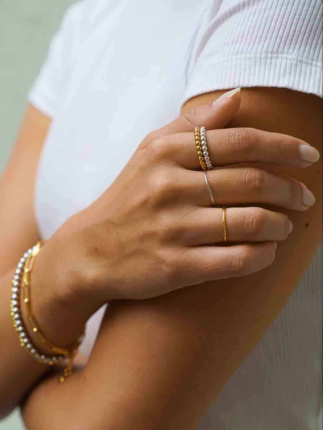 Big Dots Ring - Fingerring (wasserfest)