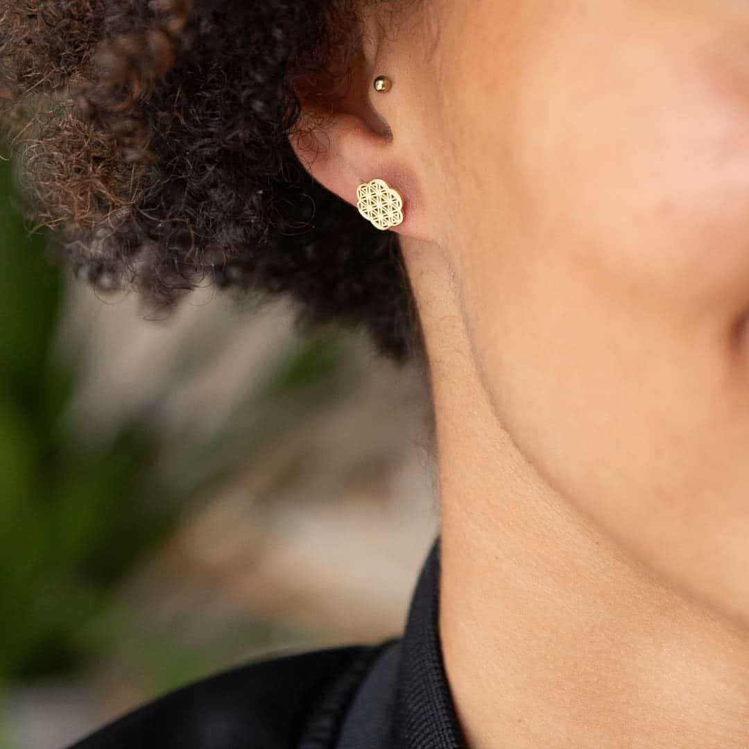 Flower of Life Stud - Ohrstecker (wasserfest)