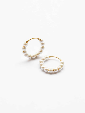 Pearl Hoop - Creolen (wasserfest)