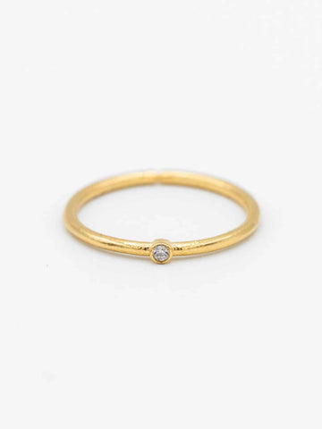 One Zircone Love Ring - Echtgold (14K / 18K)
