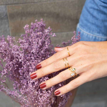 One Zircone Love Ring - Echtgold (14K / 18K)