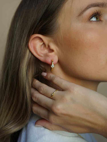 One Zircone Love Ring - Echtgold (14K / 18K)