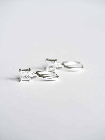 Click Hoop Square Crystal - Creolen (wasserfest)