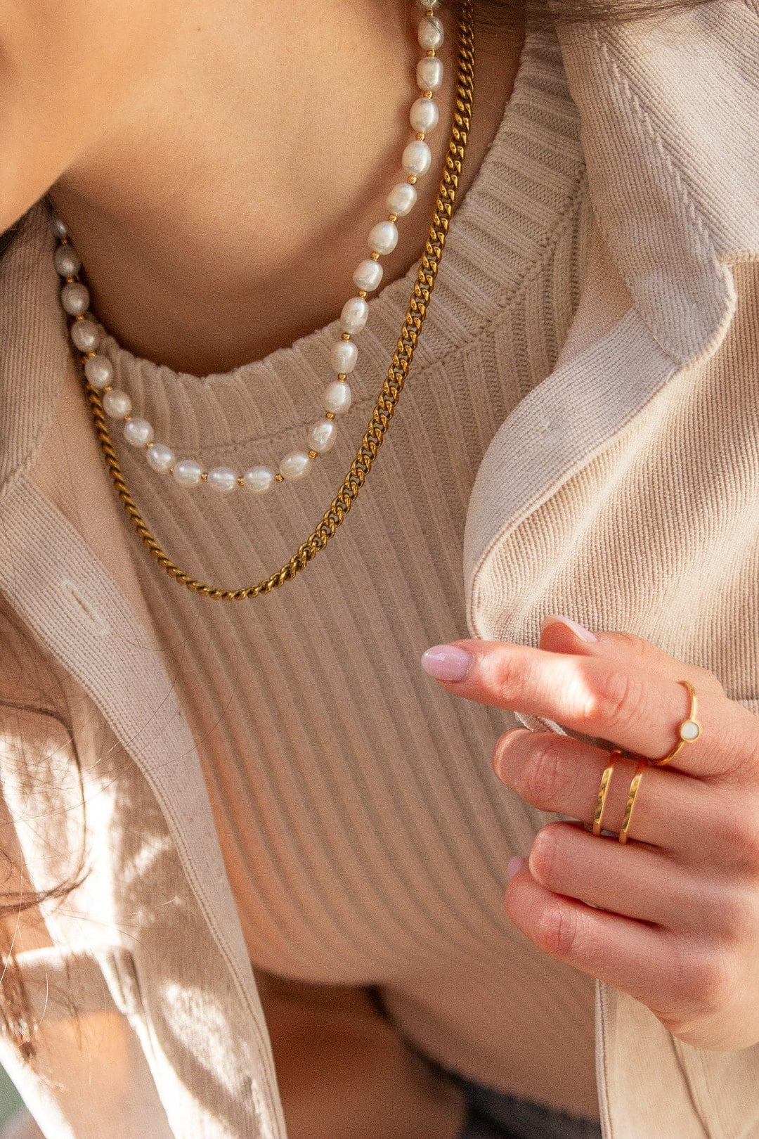 Big Sonia Pearl Love Necklace - Perlenkette (wasserfest)