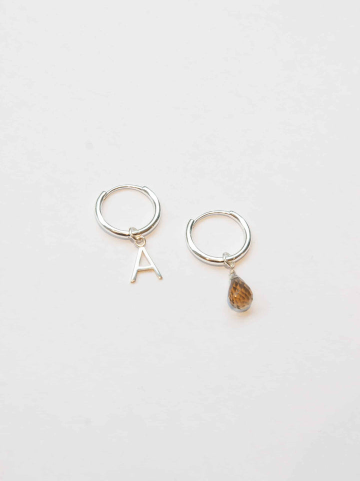 Personalized Hoops - Creolen (waterproof) - Rosenquarz