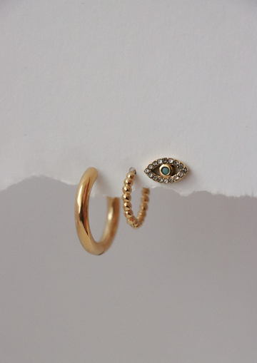 Bold Dotted Fatima Eye - Earstacking Set (wasserfest)