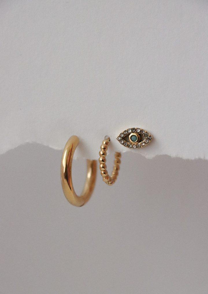 Bold Dotted Fatima Eye - Earstacking Set (wasserfest)