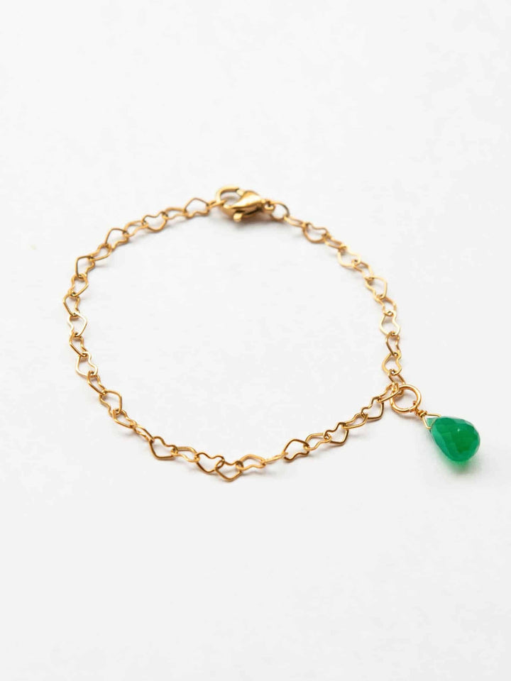 Personalized Connected Hearts Bracelet  - Armkette (wasserfest)