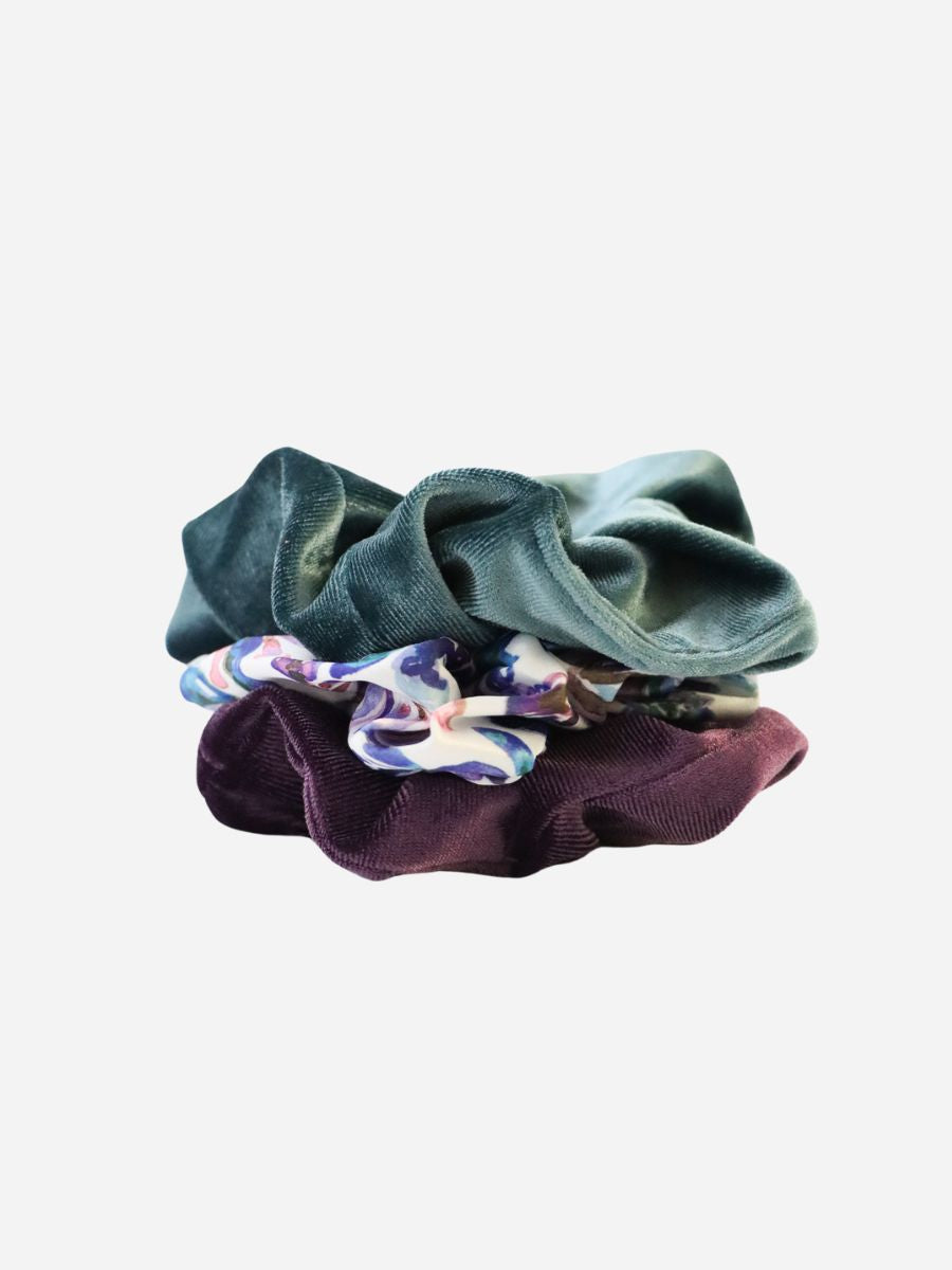 Teal Flower - Scrunchie Set