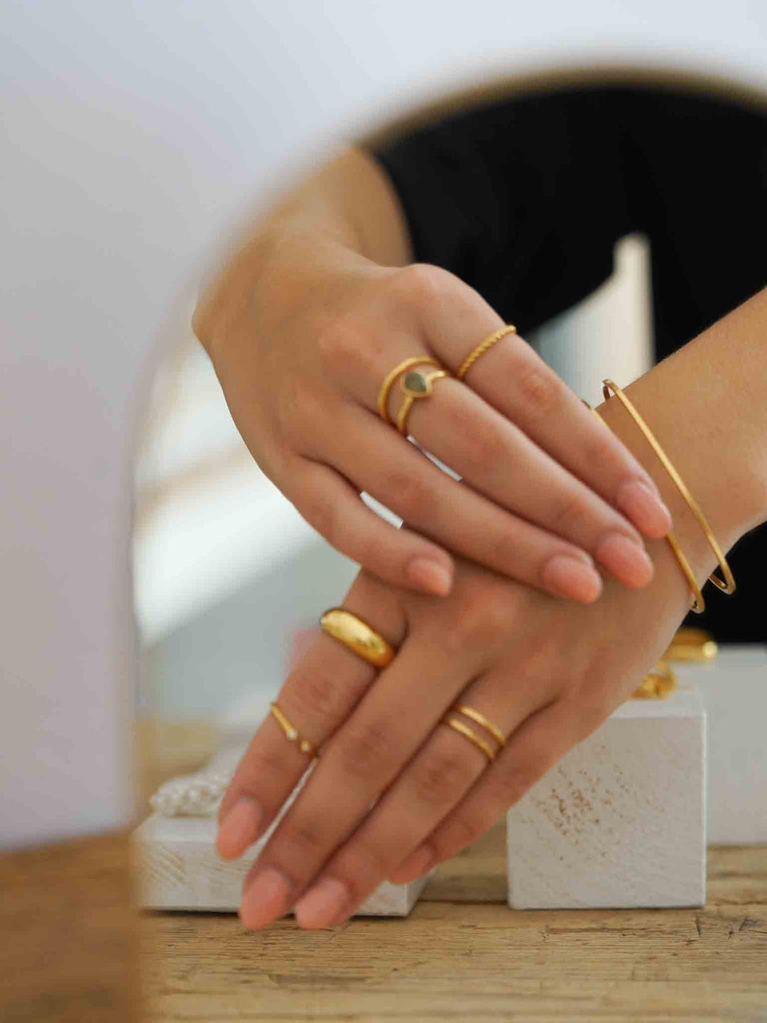 Double Row Bangle - Armreif (wasserfest)