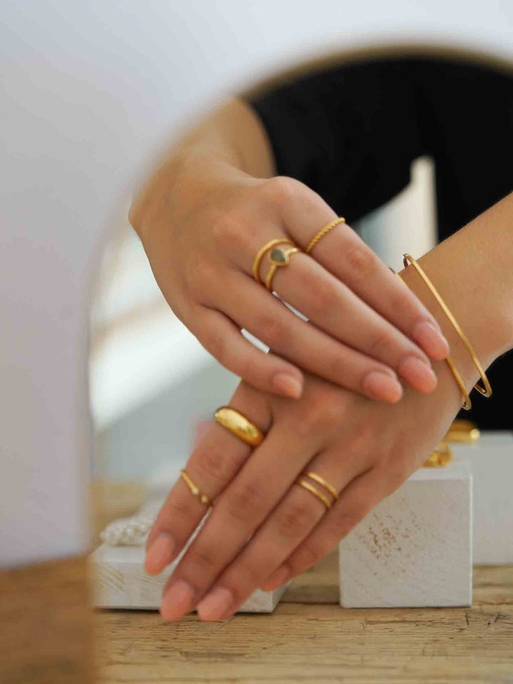 Double Row Bangle - Armreif (wasserfest)