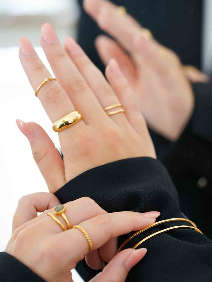 Double Row Bangle - Armreif (wasserfest)