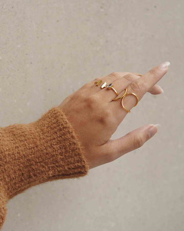 Double T Ring - Fingerring (wasserfest)