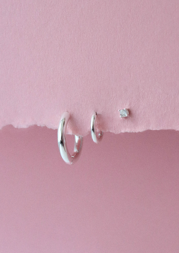 Ava Crystal Hoop - Earstacking Set (wasserfest)