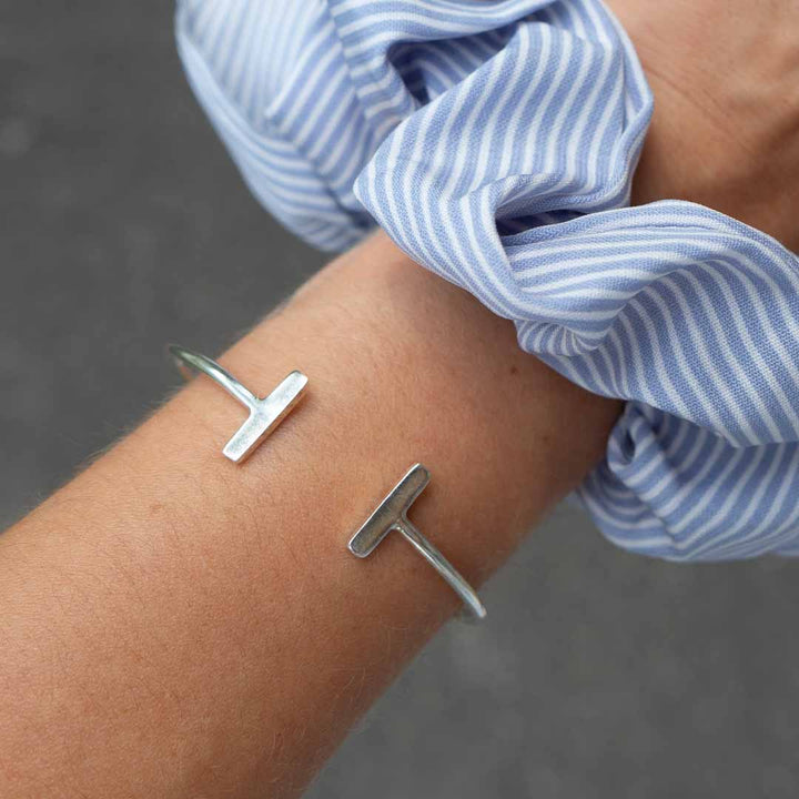 Double T Bangle - Armreif (wasserfest)