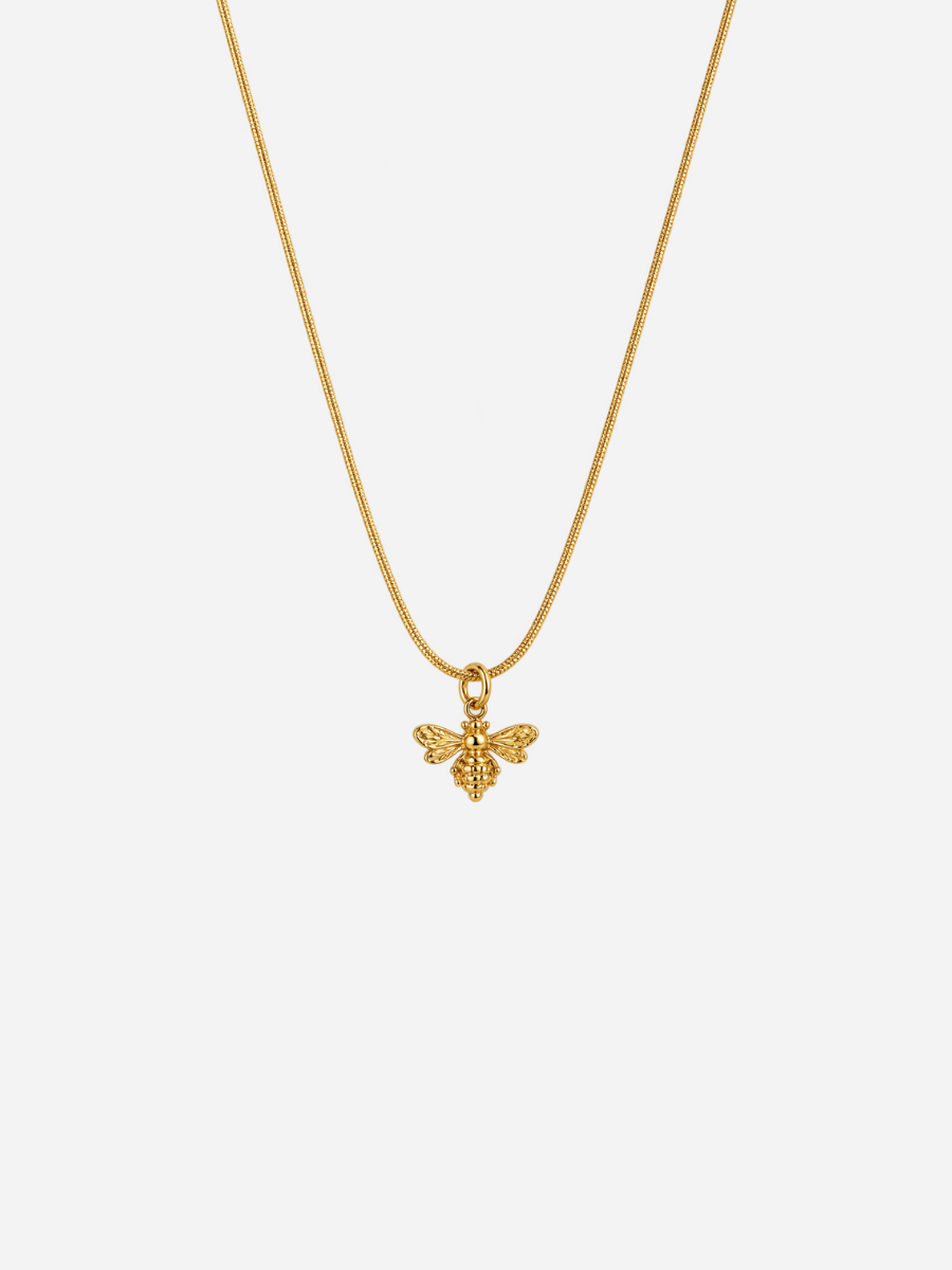Amélie Round Bee Necklace Kinder - Halskette (wasserfest)