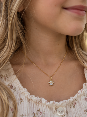 Personalized Basic Shiny Paw Necklace Kinder - Halskette (wasserfest)