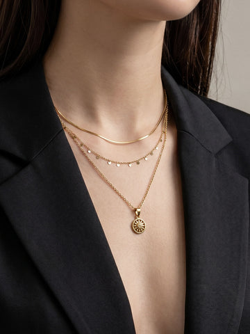 Boho Coins Necklace - Halskette (wasserfest)