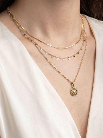 Boho Coins Necklace - Halskette (wasserfest)
