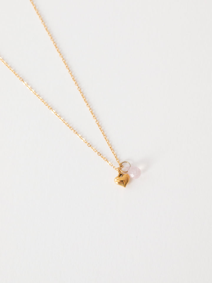 Personalized Bold Heart Stone Necklace - Halskette (waterproof)