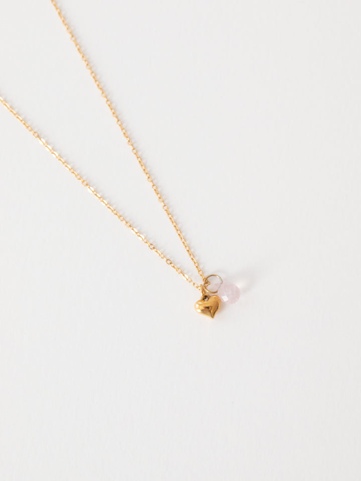 Personalized Bold Heart Stone Necklace - Halskette (wasserfest)
