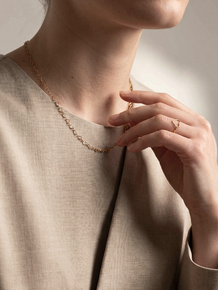 Connected Hearts Necklace - Halskette (wasserfest)